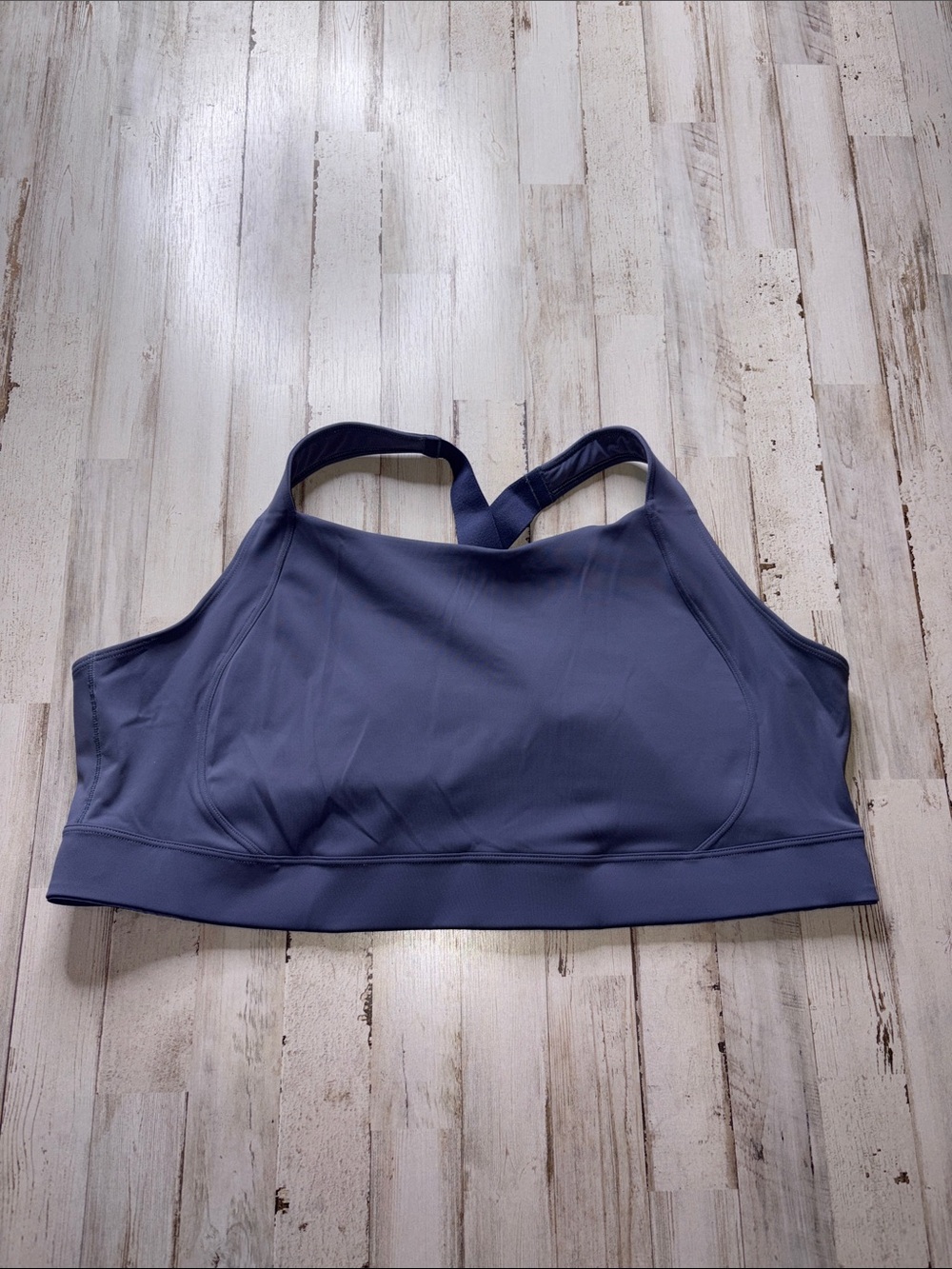Old Navy Powersoft Sports Bra High-Neck Crisscross - Slate Blue Plus Size 3X - Picture 1 of 11